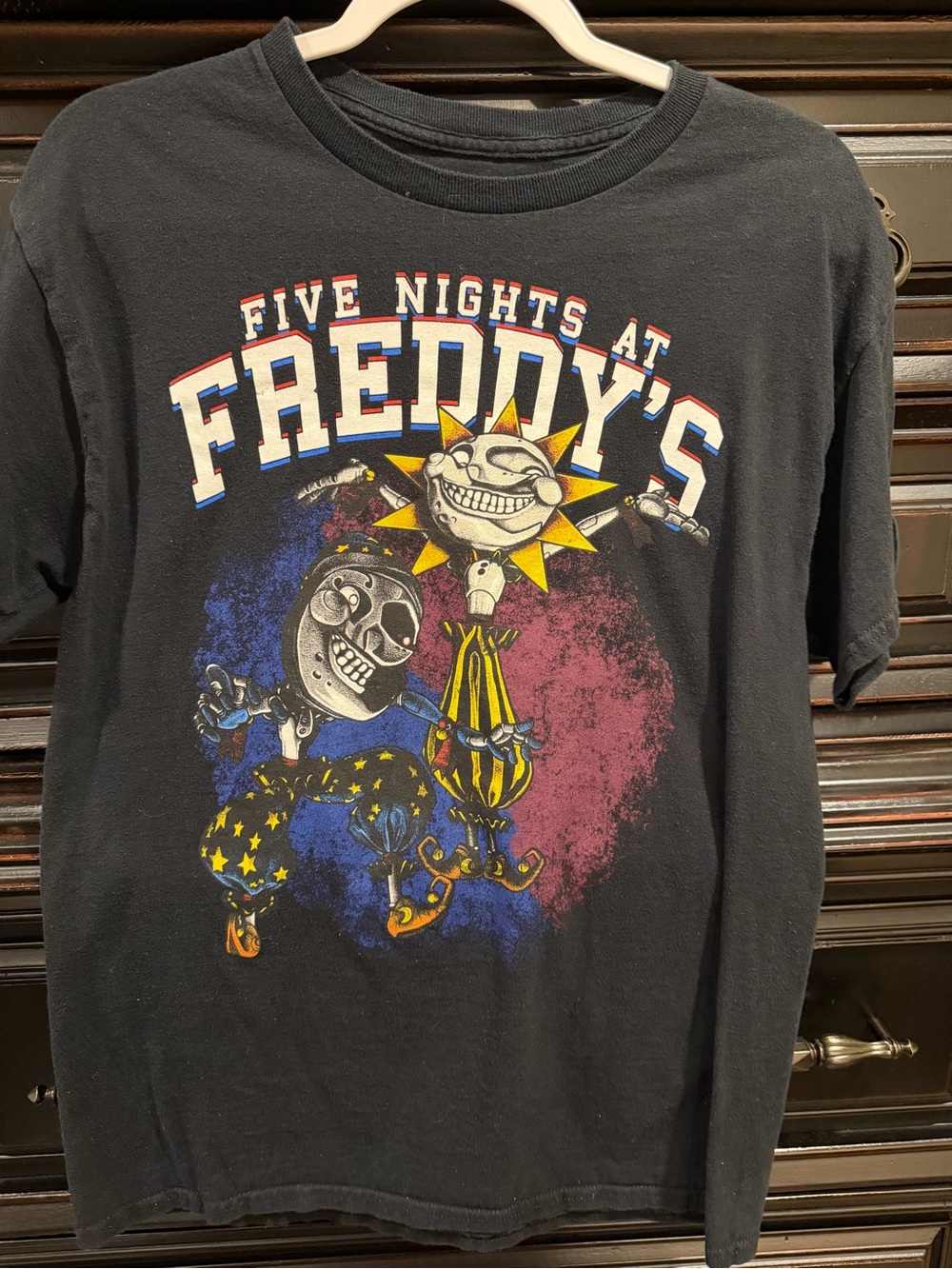 Five Nights at Freddy's Graphic Tee - Black with Multicolor Print